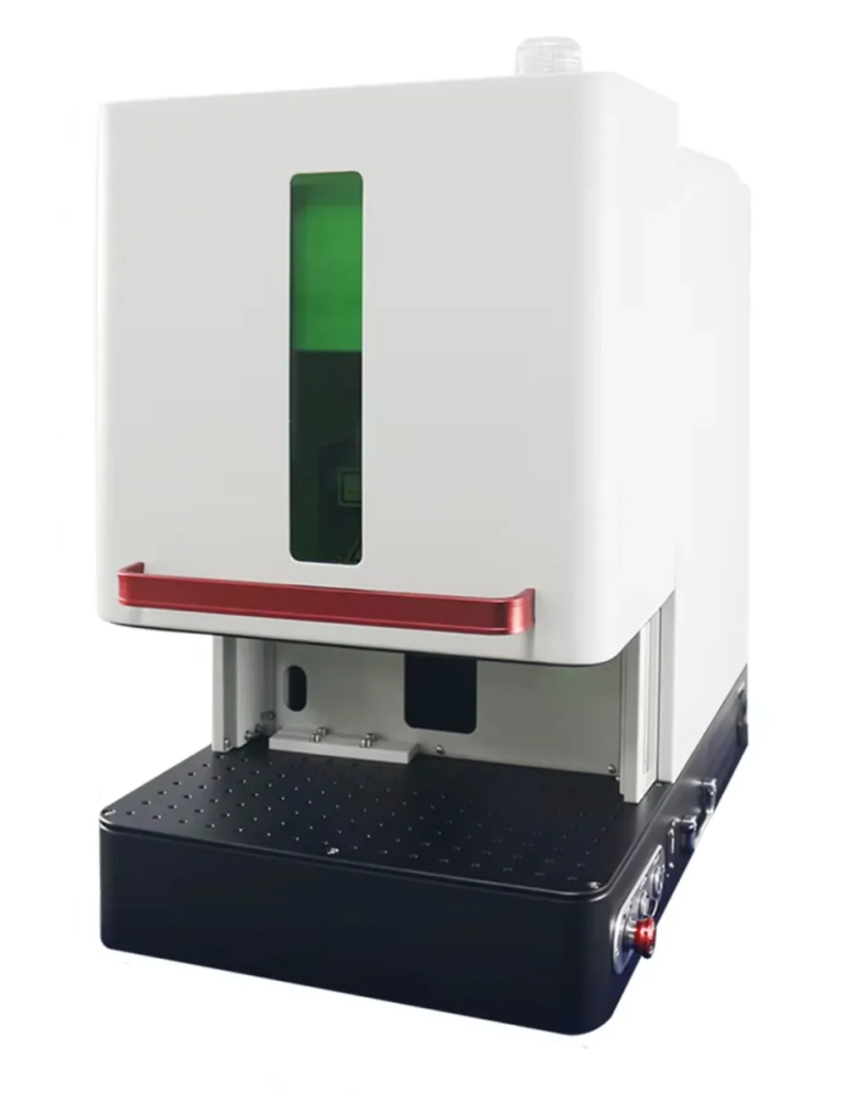 Stolný zakrytovaný vláknový laser